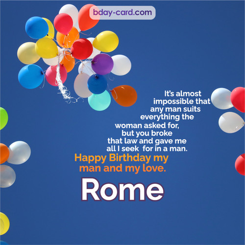Birthday images for Rome with Balls