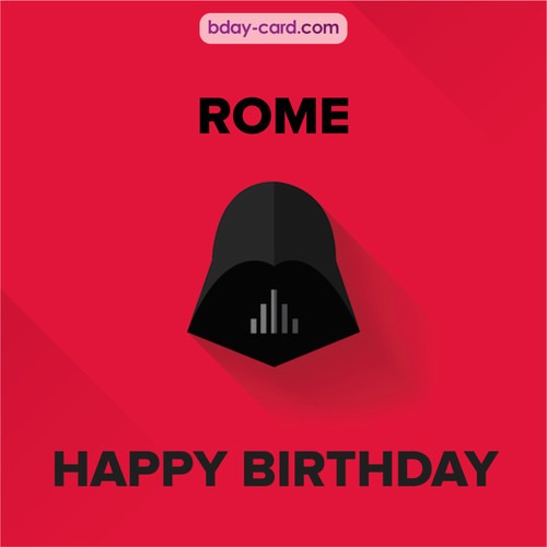 Happy Birthday pictures for Rome with Darth Vader