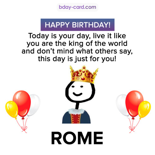 Happy Birthday Meme for Rome