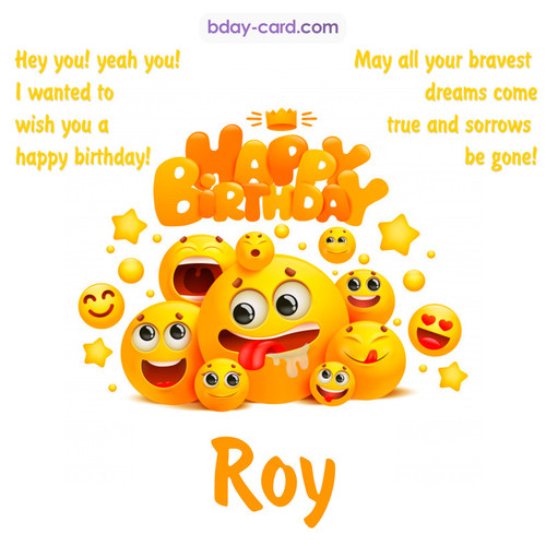 Happy Birthday images for Roy with Emoticons
