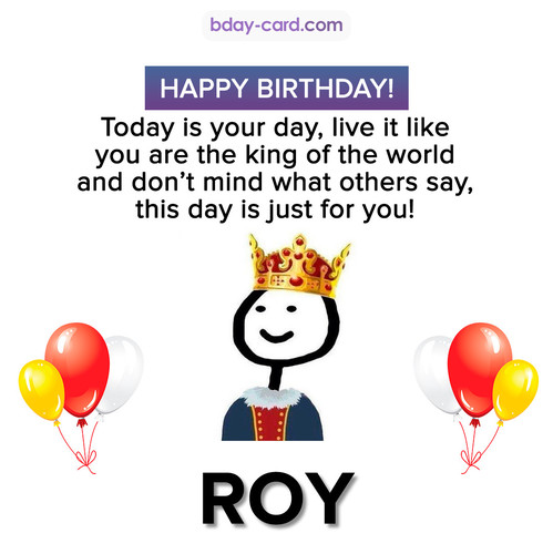 Happy Birthday Meme for Roy
