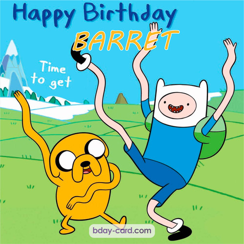 Birthday images for Barret of Adventure time