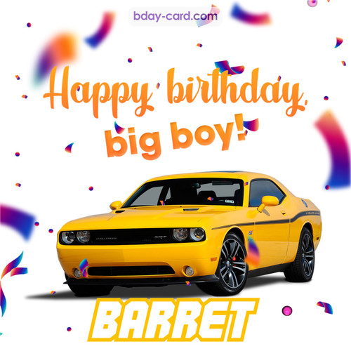 Happiest birthday for Barret with Dodge Charger