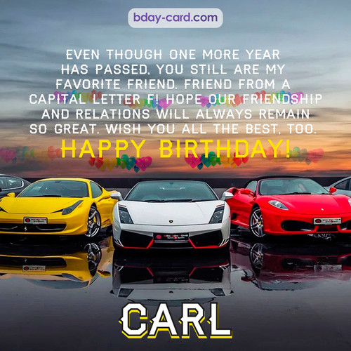 Birthday pics for Carl with Sports cars