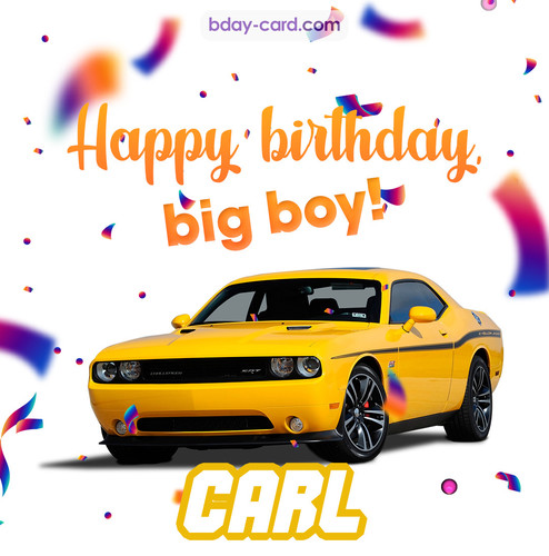 Happiest birthday for Carl with Dodge Charger