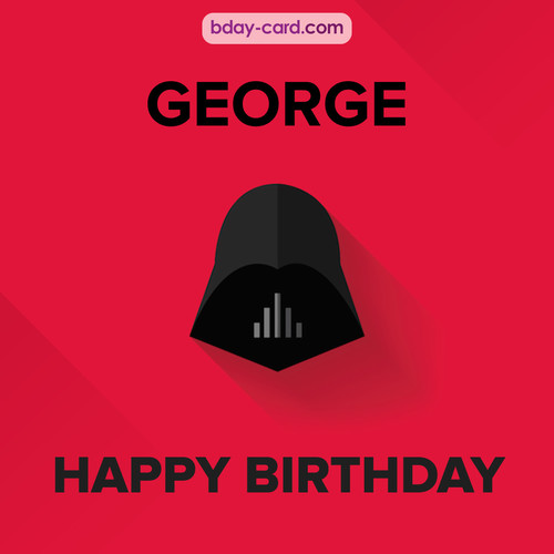 Happy Birthday pictures for George with Darth Vader