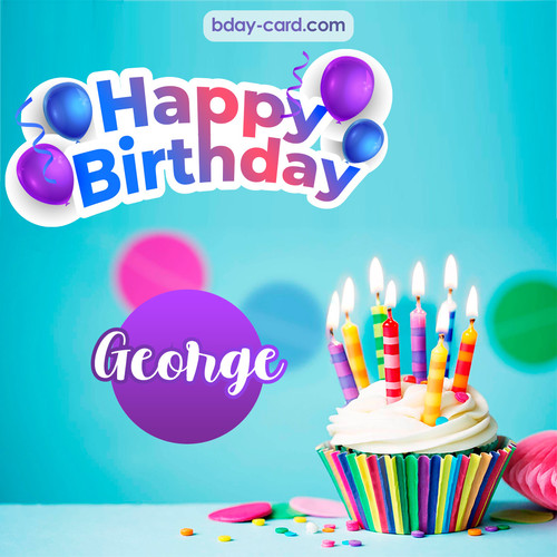 Birthday photos for George with Cupcake