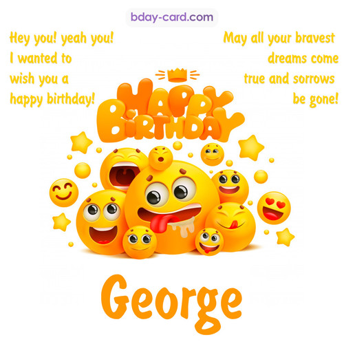 Happy Birthday images for George with Emoticons