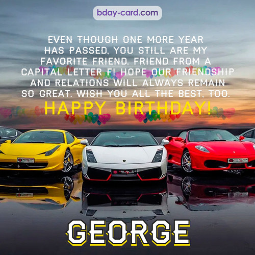 Birthday pics for George with Sports cars