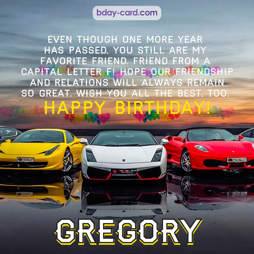 Birthday pics for Gregory with Sports cars