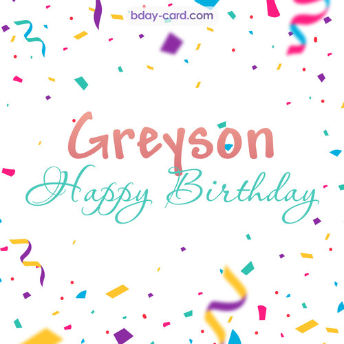 Greetings pics for Greyson with sweets