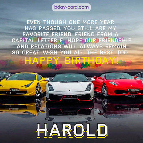Birthday pics for Harold with Sports cars