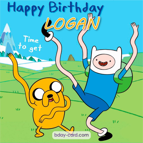 Birthday images for Logan of Adventure time