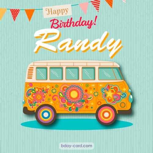 Happiest birthday pictures for Randy with hippie bus