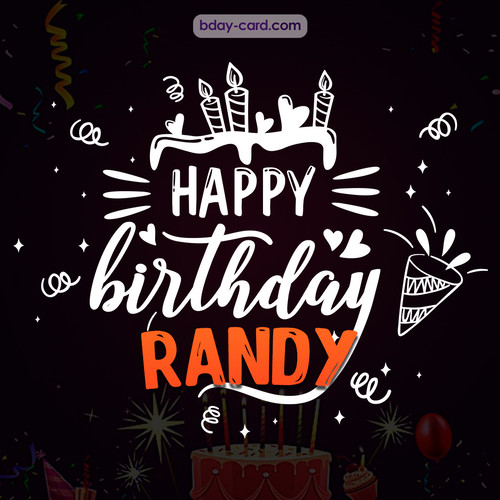 Black Happy Birthday cards for Randy