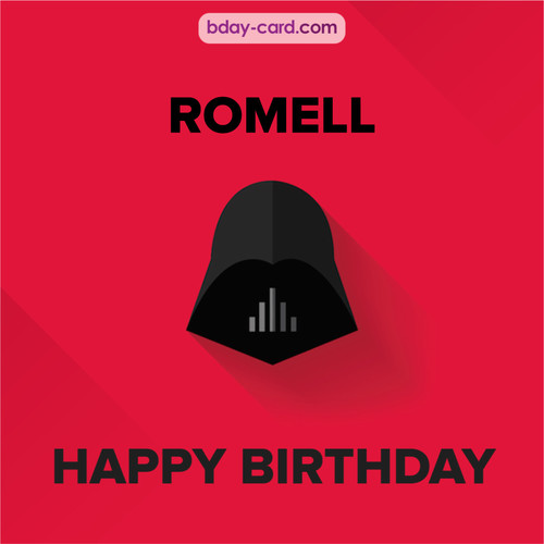 Happy Birthday pictures for Romell with Darth Vader