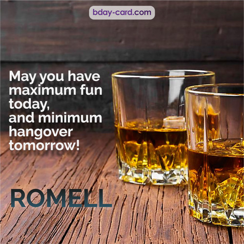 Greetings pics for Romell with Whiskey