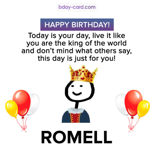 Happy Birthday Meme for Romell