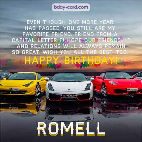 Birthday pics for Romell with Sports cars