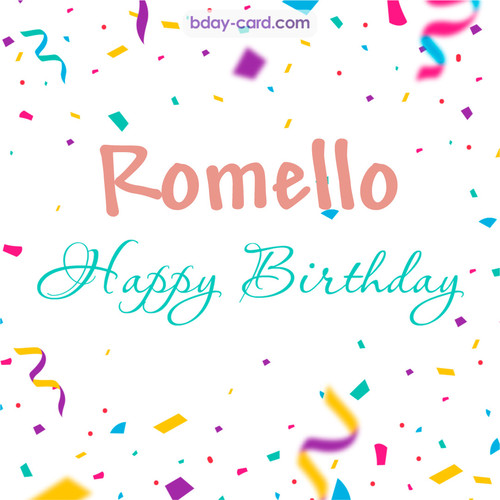 Greetings pics for Romello with sweets