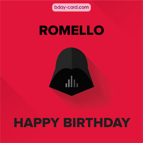Happy Birthday pictures for Romello with Darth Vader