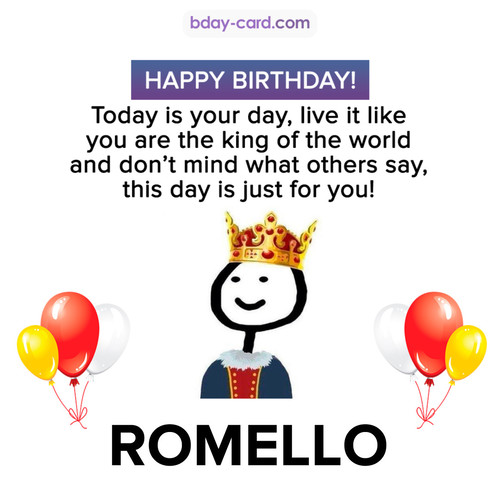 Happy Birthday Meme for Romello