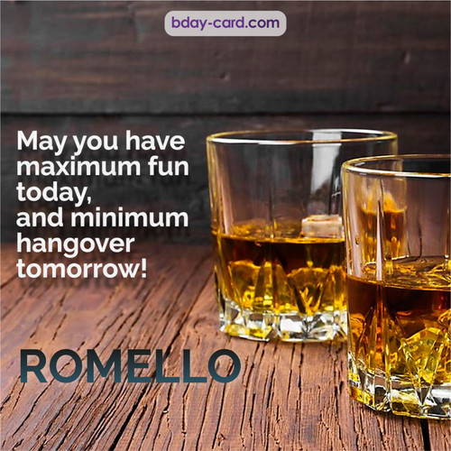 Greetings pics for Romello with Whiskey