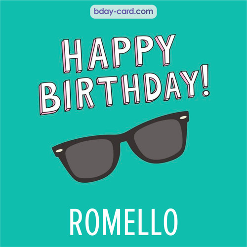 Happy Birthday pic for Romello with glasses