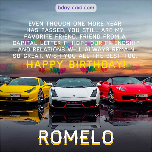 Birthday pics for Romelo with Sports cars