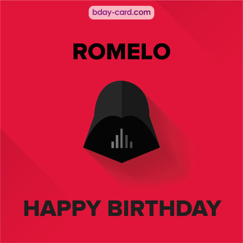 Happy Birthday pictures for Romelo with Darth Vader