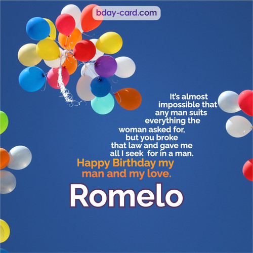Birthday images for Romelo with Balls