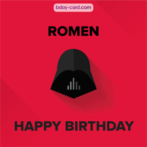 Happy Birthday pictures for Romen with Darth Vader
