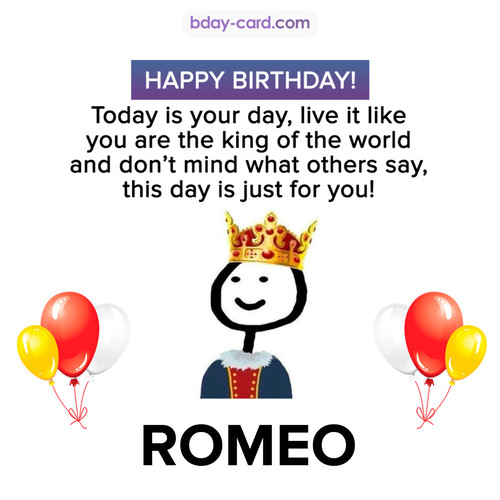 Happy Birthday Meme for Romeo