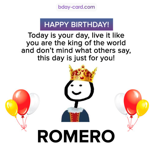Happy Birthday Meme for Romero