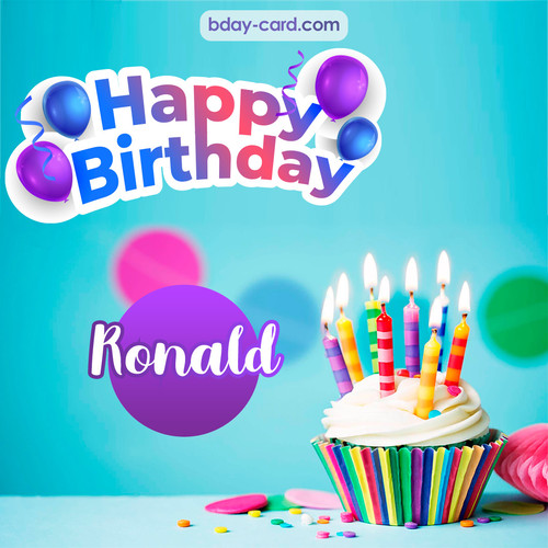 Birthday photos for Ronald with Cupcake