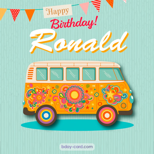 Happiest birthday pictures for Ronald with hippie bus