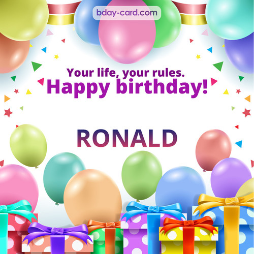 Funny Birthday pictures for Ronald