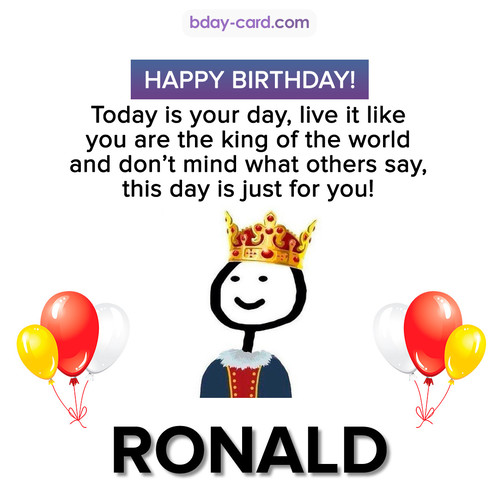 Happy Birthday Meme for Ronald