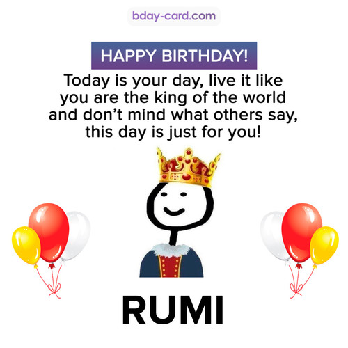 Happy Birthday Meme for Rumi
