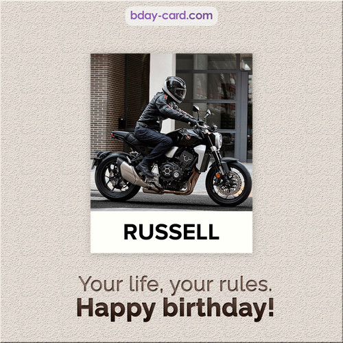 Birthday Russell - Your life, your rules