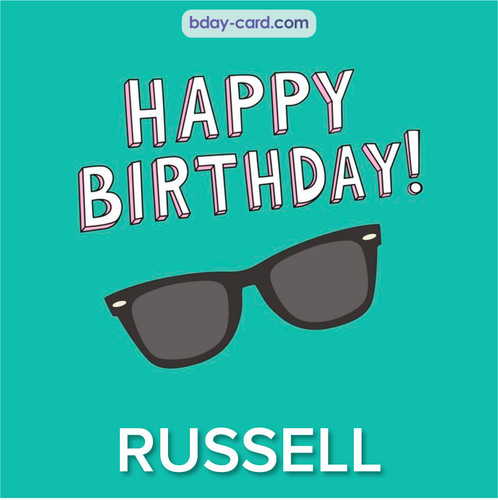 Happy Birthday pic for Russell with glasses