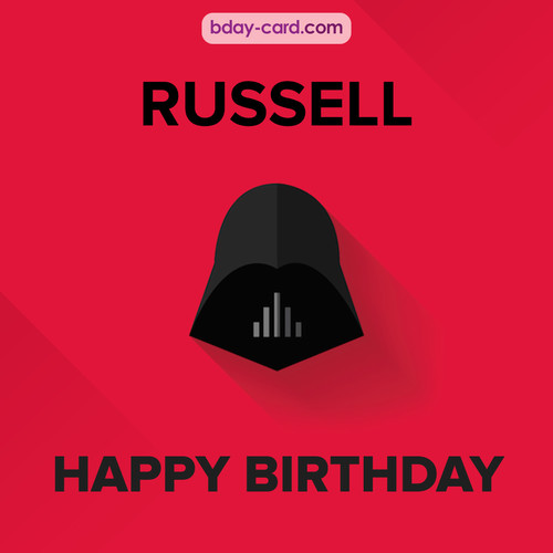Happy Birthday pictures for Russell with Darth Vader