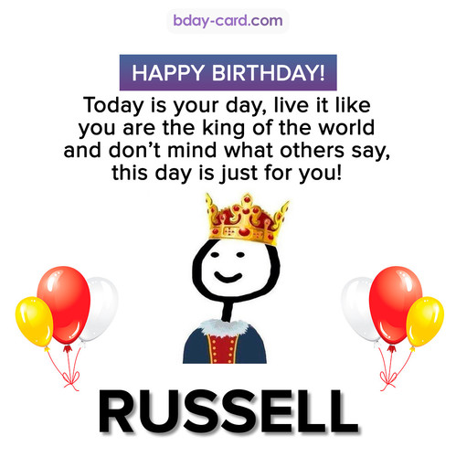 Happy Birthday Meme for Russell