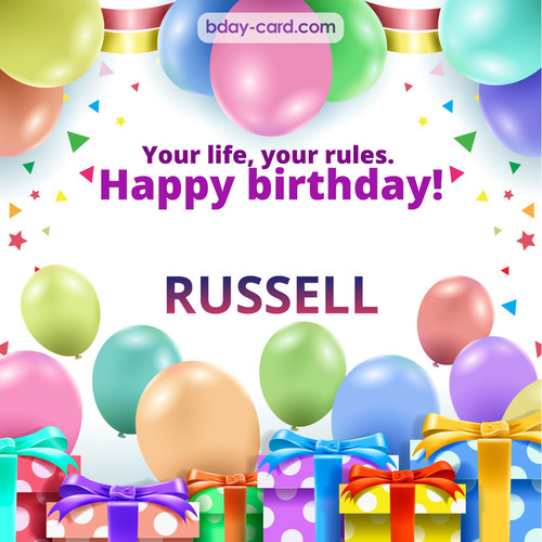 Funny Birthday pictures for Russell