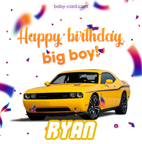 Happiest birthday for Ryan with Dodge Charger