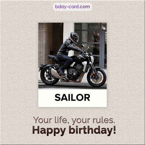 Birthday Sailor - Your life, your rules