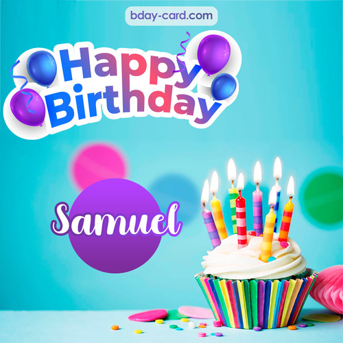 Birthday photos for Samuel with Cupcake