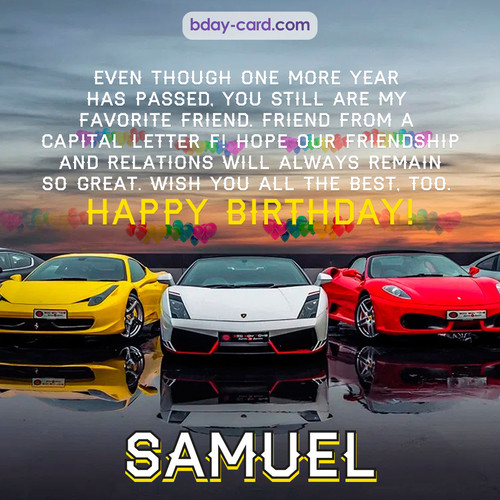 Birthday pics for Samuel with Sports cars