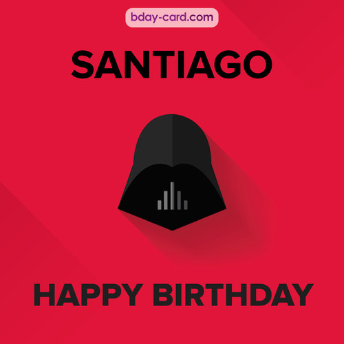 Happy Birthday pictures for Santiago with Darth Vader