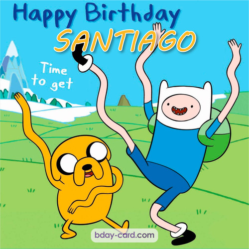 Birthday images for Santiago of Adventure time